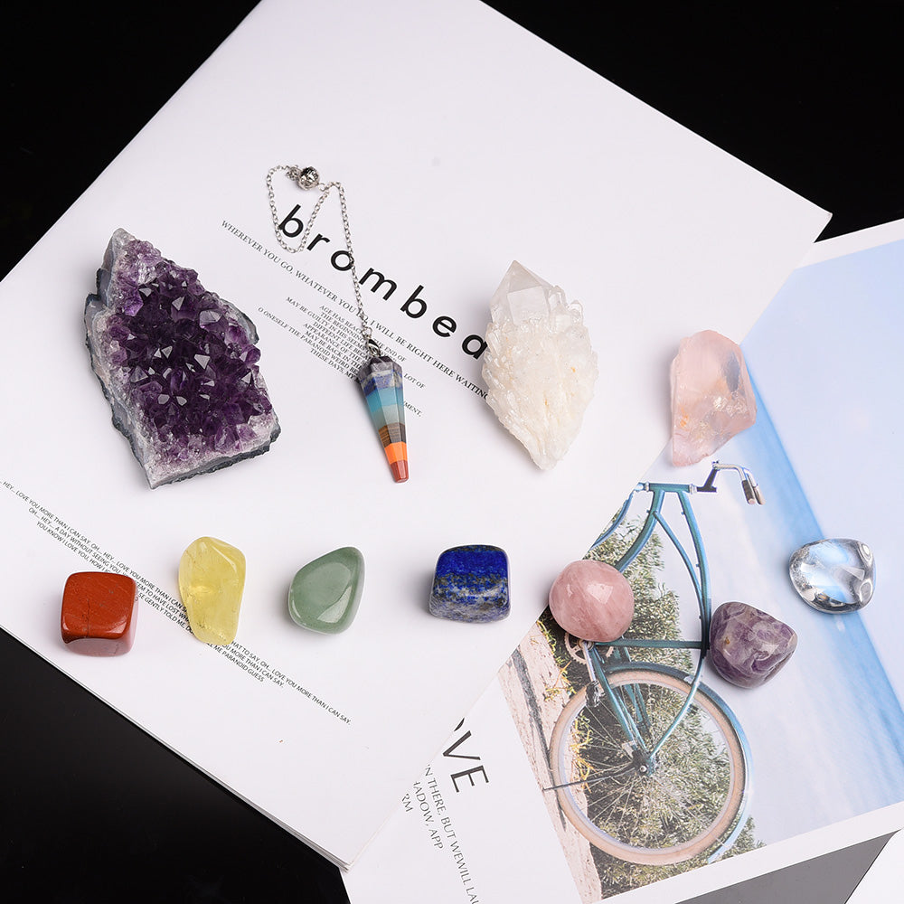 Coffret Équilibre et d'Alignement des Chakras Hokee Minéraux