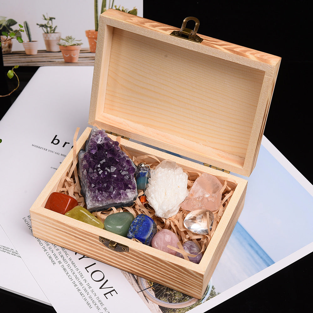 Coffret Équilibre et d'Alignement des Chakras Hokee Minéraux