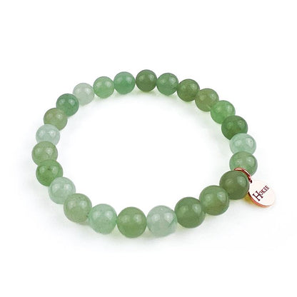 Bracelet BASIC Aventurine Verte Rose Gold Hokee Minéraux