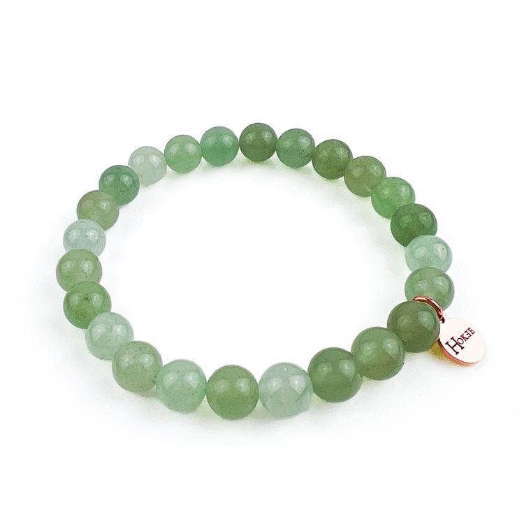 Bracelet BASIC Aventurine verte Rose gold