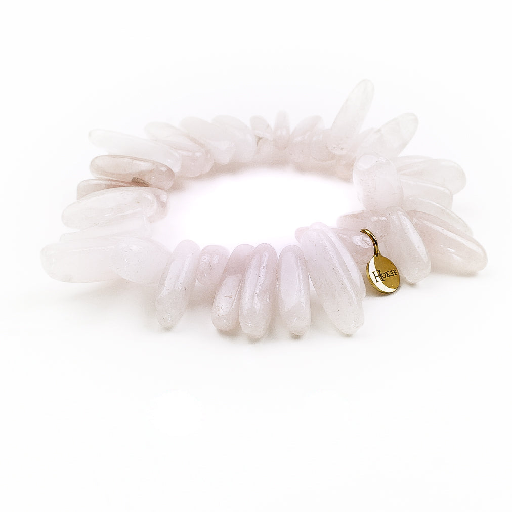 Bracelet ASHLEY en quartz rose naturel – Hokee Minéraux