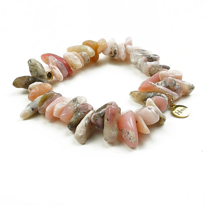 Bracelet JASMINE en rhodonite naturelle rose