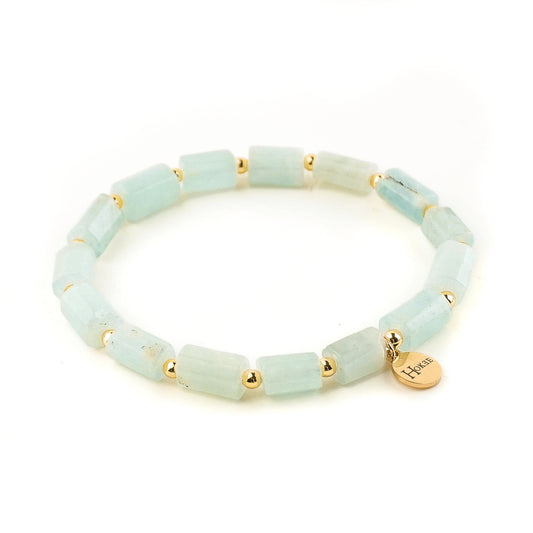 Bracelet SUMER Aigue-Marine Gold