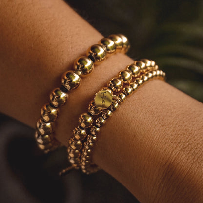 Bracelet EMMA 4MM Gold Hokee Minéraux