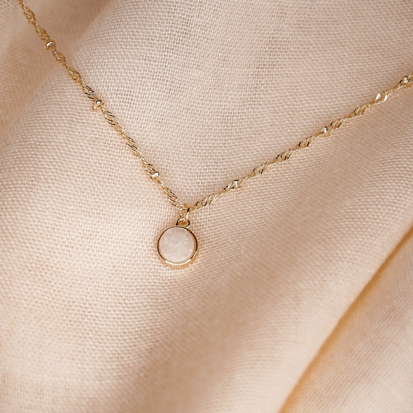 Collier ELLEY Blanc Hokee Minéraux