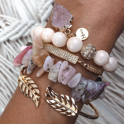 Bracelet JASMINE en rhodonite aux nuances roses