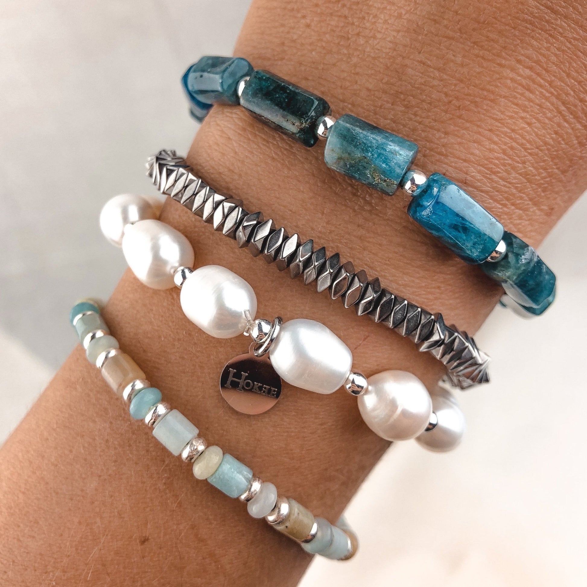 Bracelet CARLA Nacre Silver Hokee Minéraux