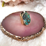 Bague APHRODITE Turquoise portée à la main – Hokee Minéraux