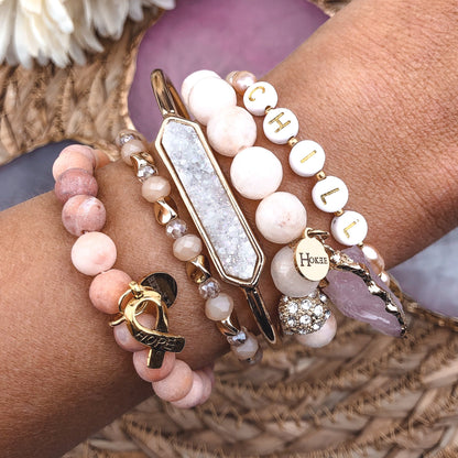 Jonc AURORA Blanc Hokee Minéraux