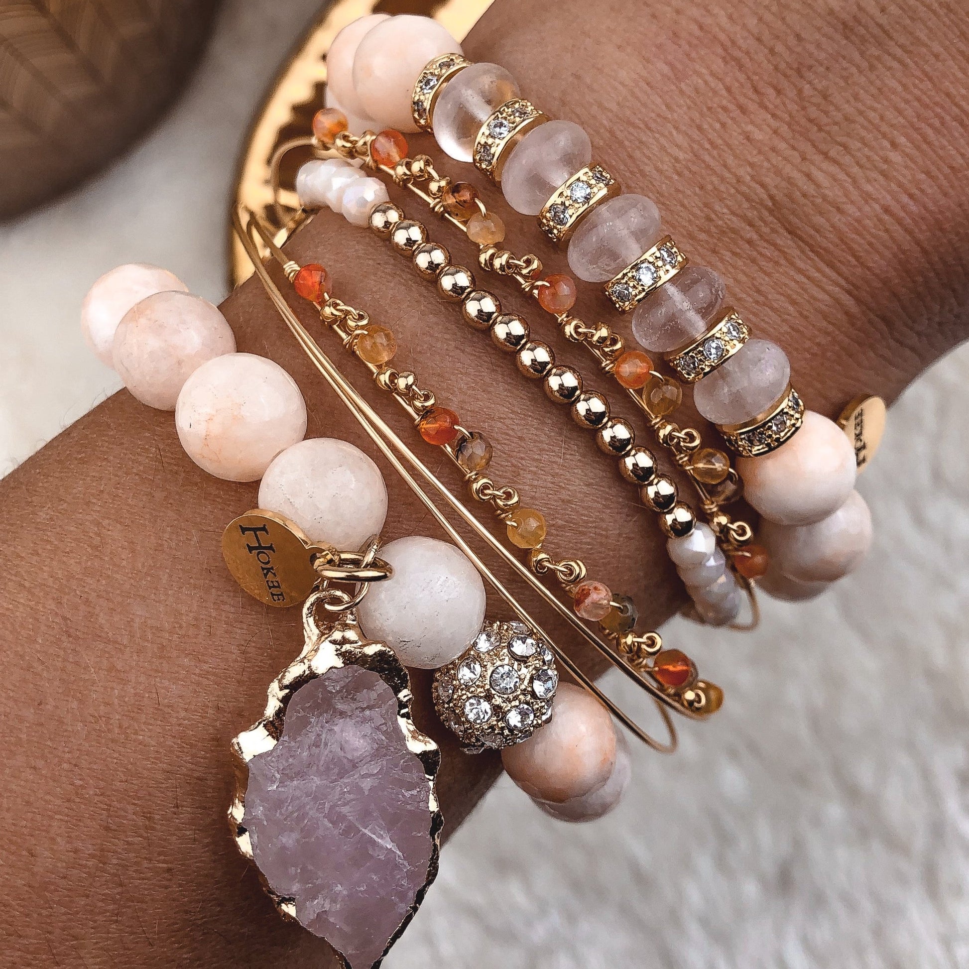 Bracelet PIA Jade beige Hokee Paris