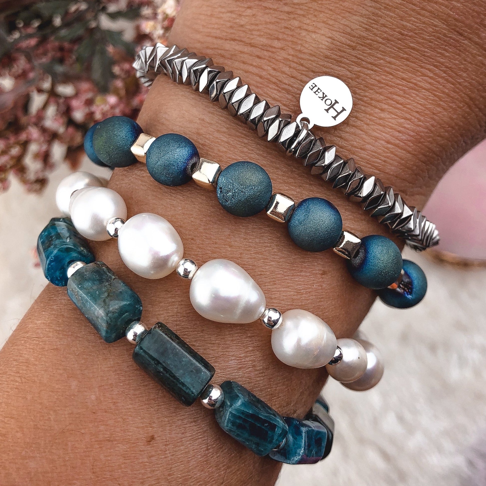 Bracelet CARLA Nacre Silver Hokee Minéraux