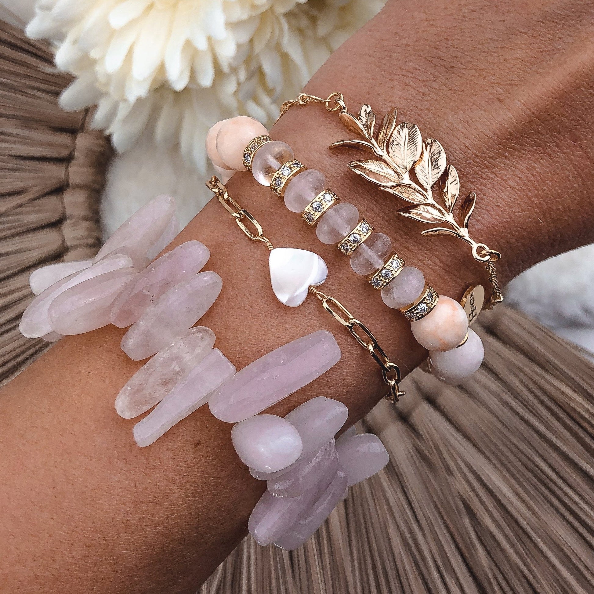 Bracelet PIA Jade beige Hokee Paris