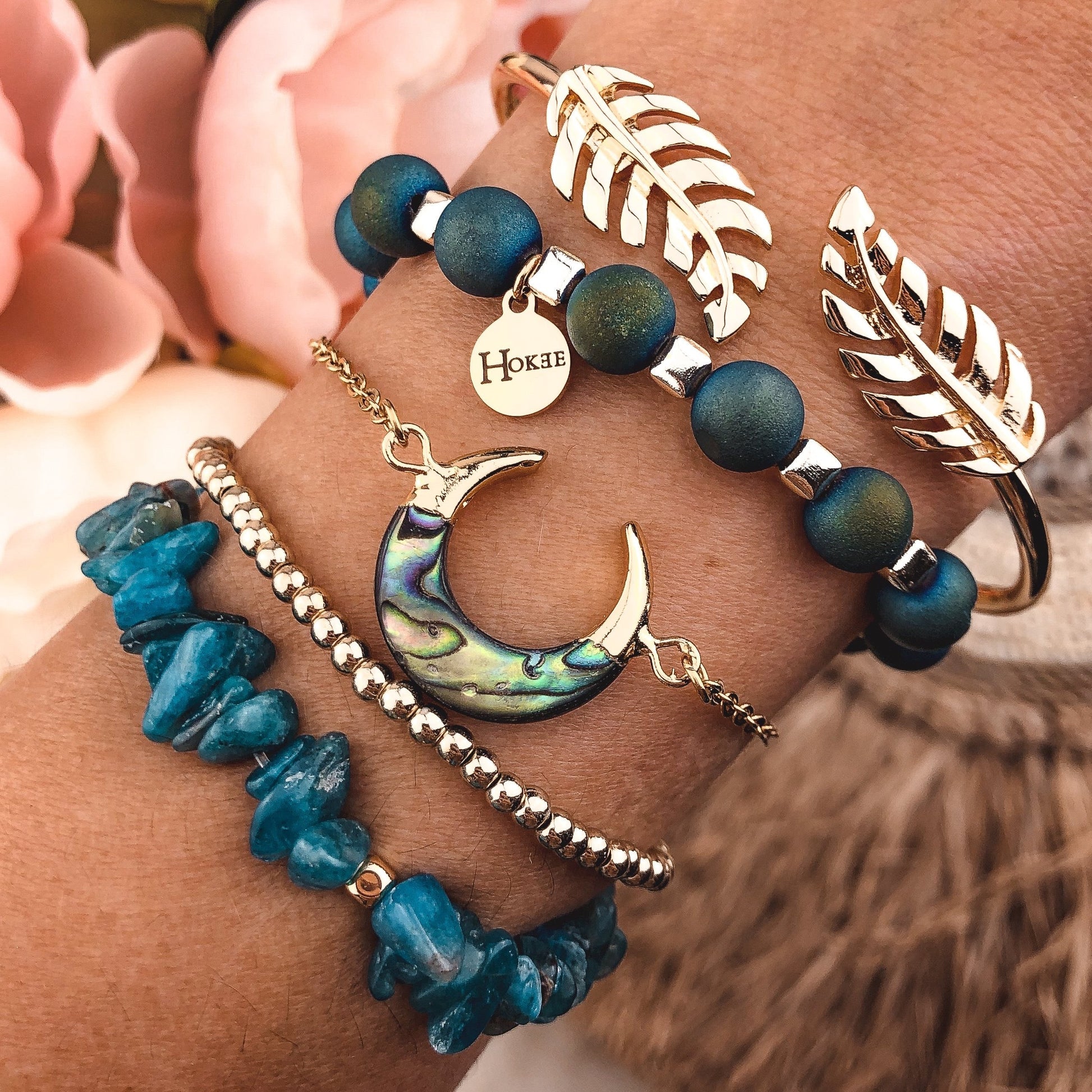 Bracelet SÉRÉNA Gold Hokee Minéraux