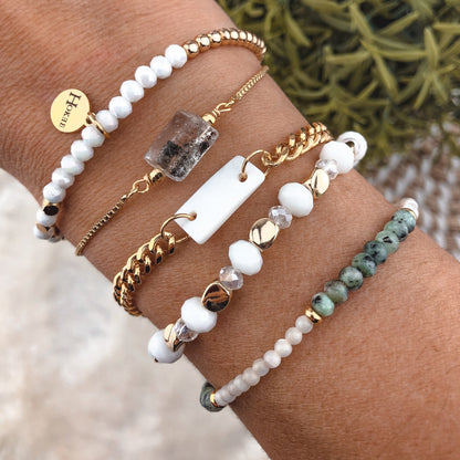 Bracelet PEURLE Blanc Hokee Paris