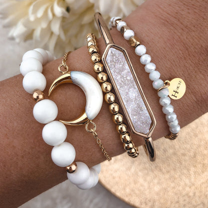 Bracelet PEURLE Blanc Hokee Paris