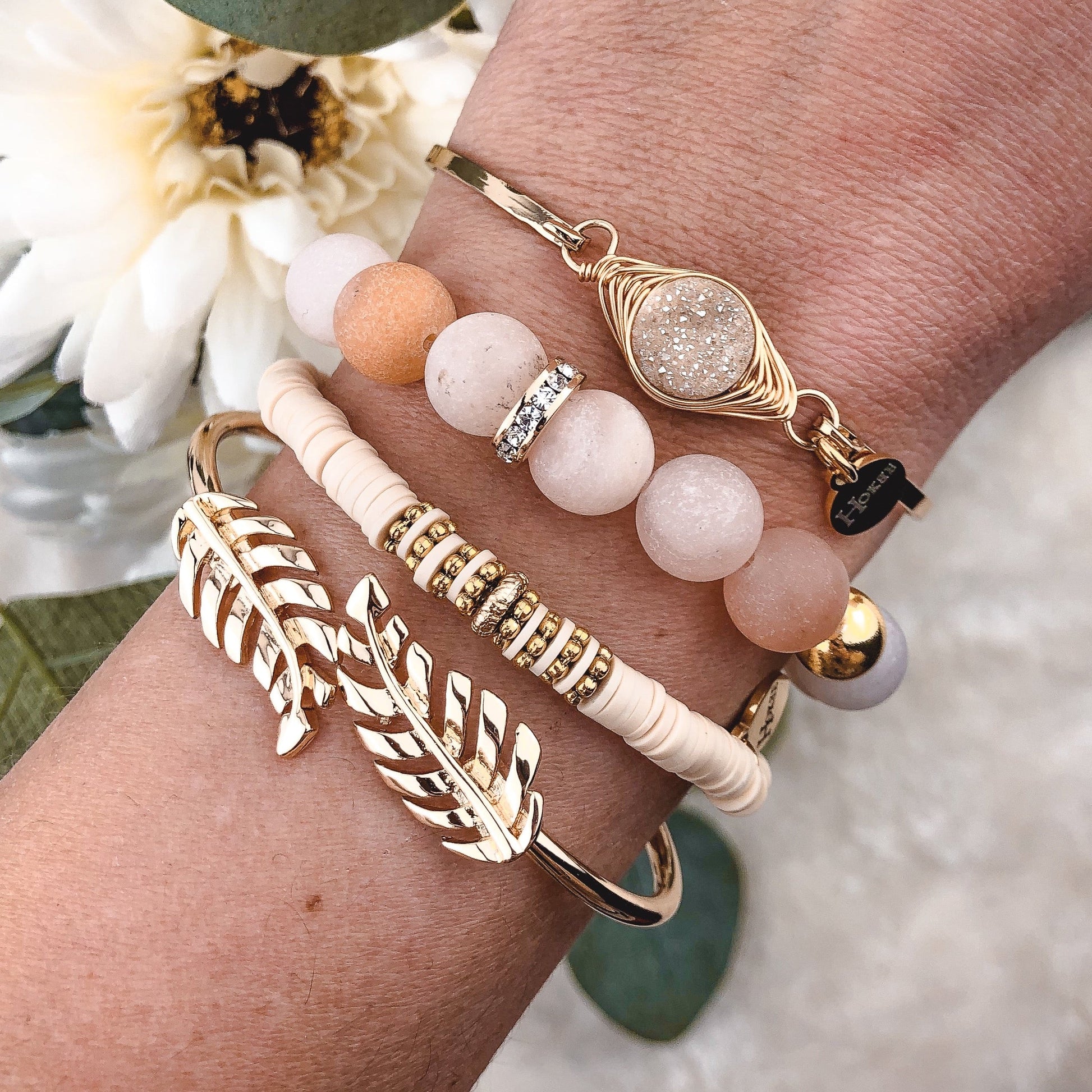 Jonc LORELEEN Beige Hokee Minéraux