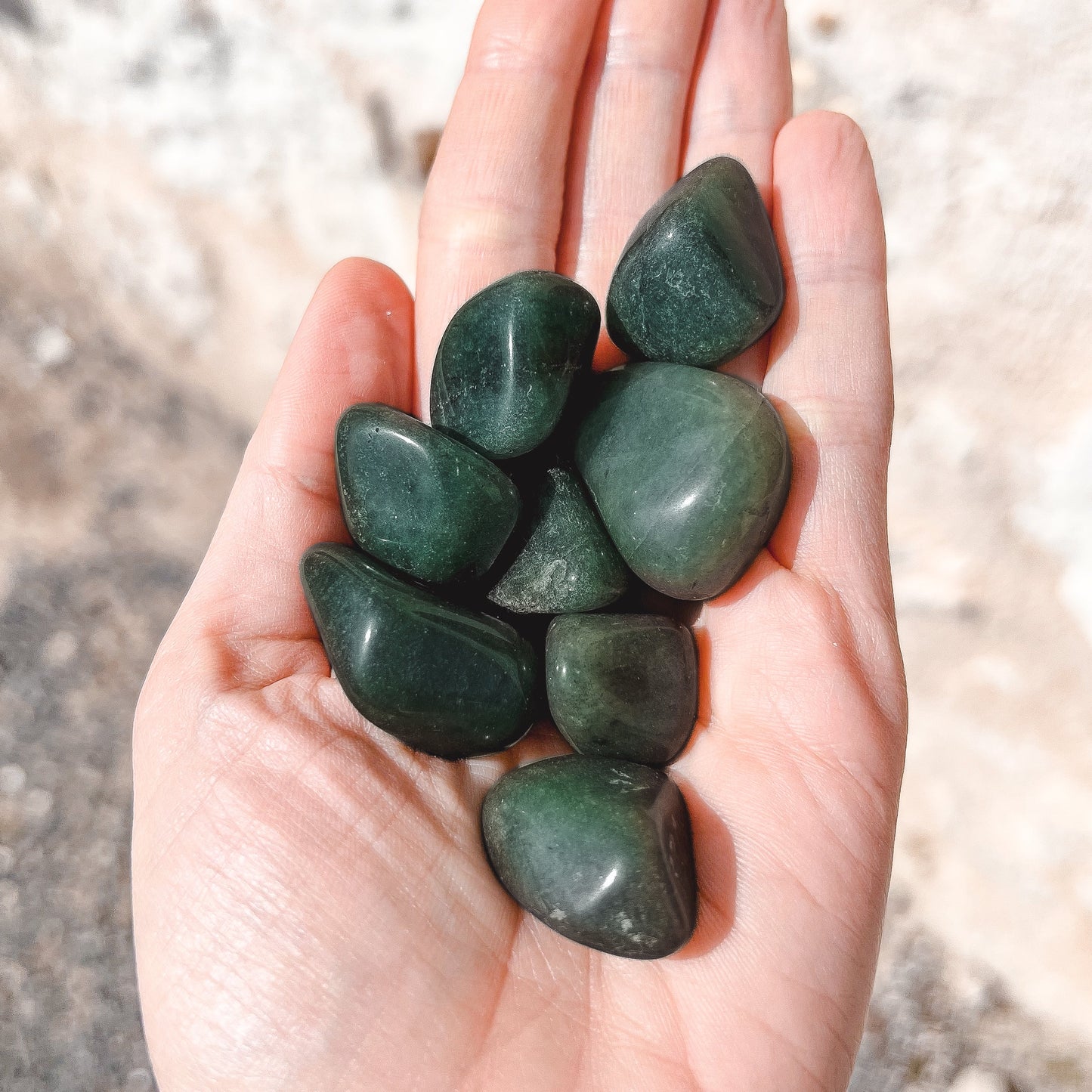 Pierre d'aventurine verte roulée Hokee Minéraux