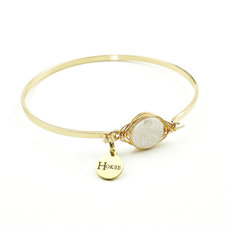 Jonc LORELEEN Blanc Hokee Minéraux