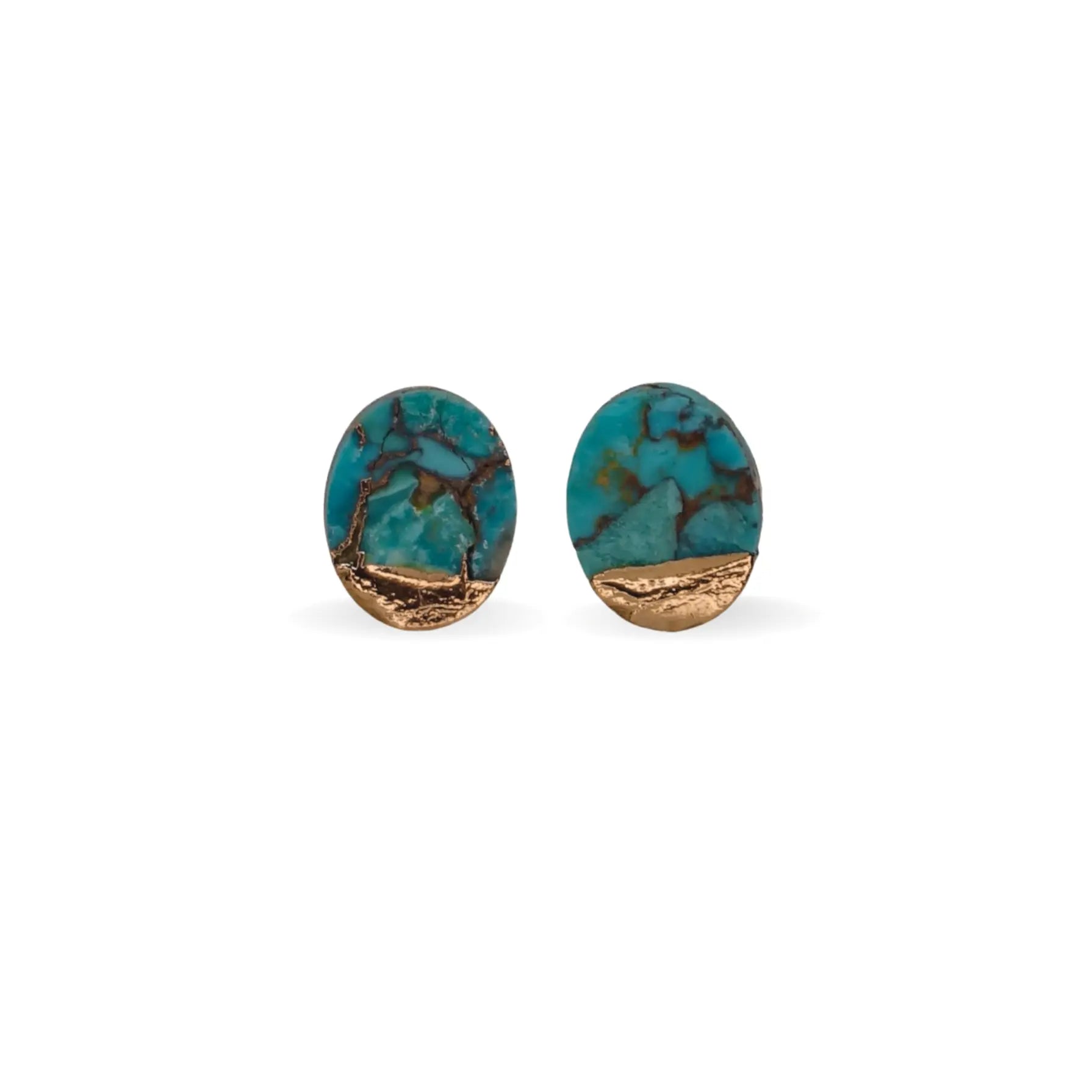 Boucles d'oreilles APHRODITE Turquoise Hokee Minéraux