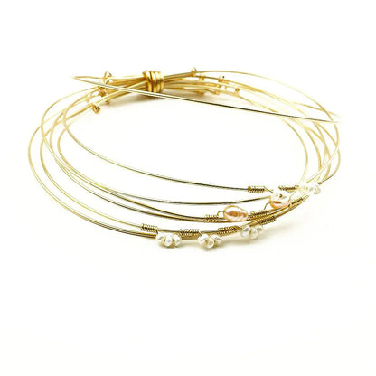 Jonc Semainier SEVEN Nacre Gold Hokee Minéraux